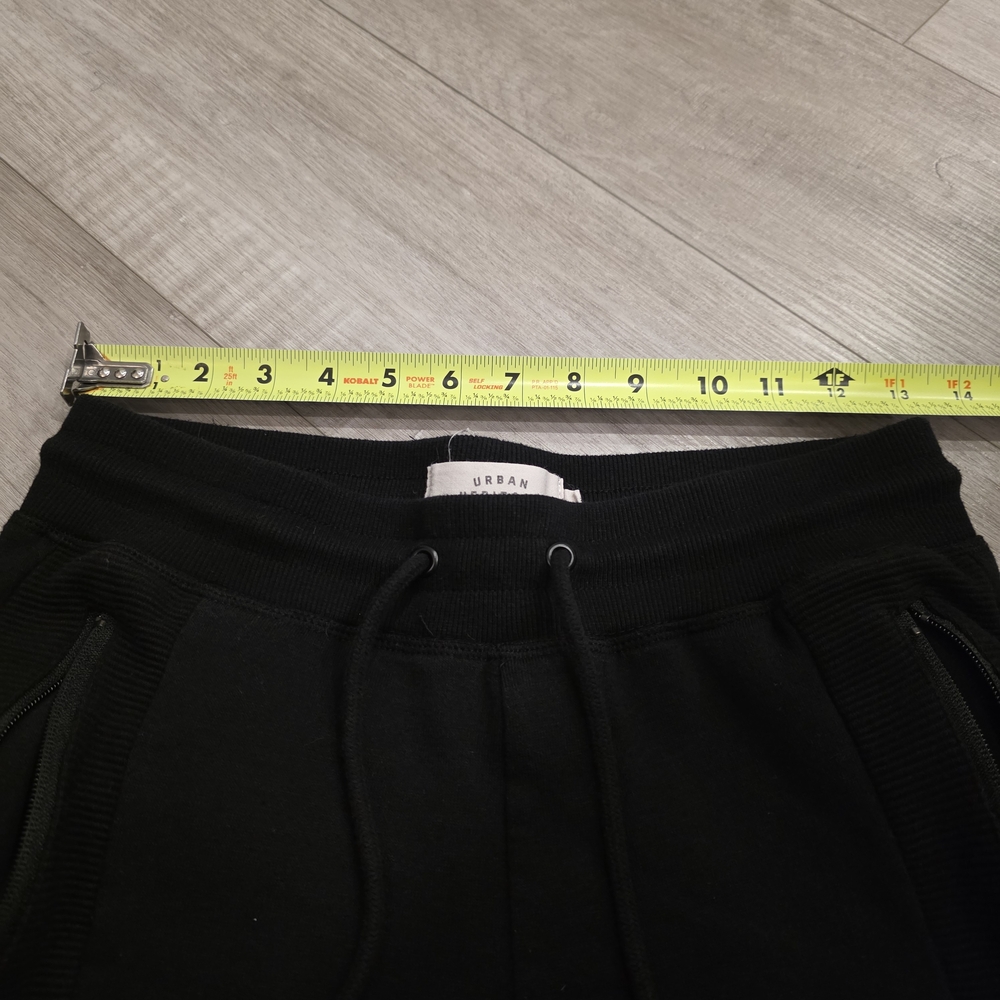 Urban Heritage Black Jogger Sweatpants Size Small Minimalist Athleisure Zip Pock - Picture 5 of 10